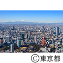 東京タワーと富士山（空撮）