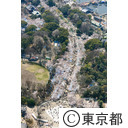 上野恩賜公園と桜（空撮）