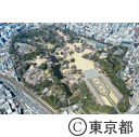 新宿御苑と桜（空撮）