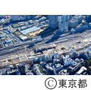 品川新駅建設中（空撮）