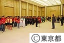 ２００７ジュニアスポーツアジア交流大会ジ（バトミントン）選手団石原知事表敬