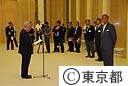 ２００７ジュニアスポーツアジア交流大会ジ（バトミントン）選手団石原知事表敬