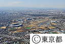 都内空撮（味の素スタジアム（左）と調布飛行場（右））