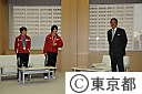 第42回世界体操選手権大会メダリスト（内村航平､田中理恵）選手が石原知事を訪問