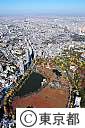空撮（上野公園と不忍池）