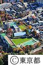 空撮（校庭が緑化された杉並区立､済美小学校・養護学校）