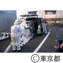 新型インフルエンザ患者移送・受入訓練（都立駒込病院）