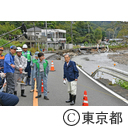視察（台風19号の被害状況_日の出町大久野地区）