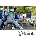 視察（ドローンを利用した救援物資搬送）