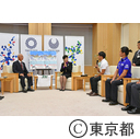 表敬訪問（WERIDE三宅島エンデューロレース2019招聘ライダー）
