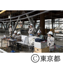有明体操競技場の屋根リフトアップ作業