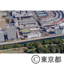築地市場と豊洲市場の空撮