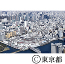 旧築地市場（空撮）