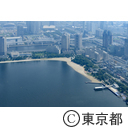 空撮 お台場海浜公園 トライアスロン会場