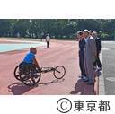 知事視察（障害者スポーツセンター）