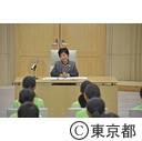 表敬訪問（日野市立七生小学校合唱団）