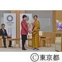 表敬訪問（第５１回八丈島フリージアまつりキャラバン隊）