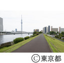 南千住 隅田川の堤防周辺